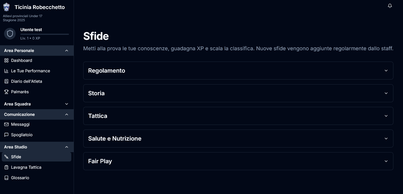 Agonaris Challenges Dashboard